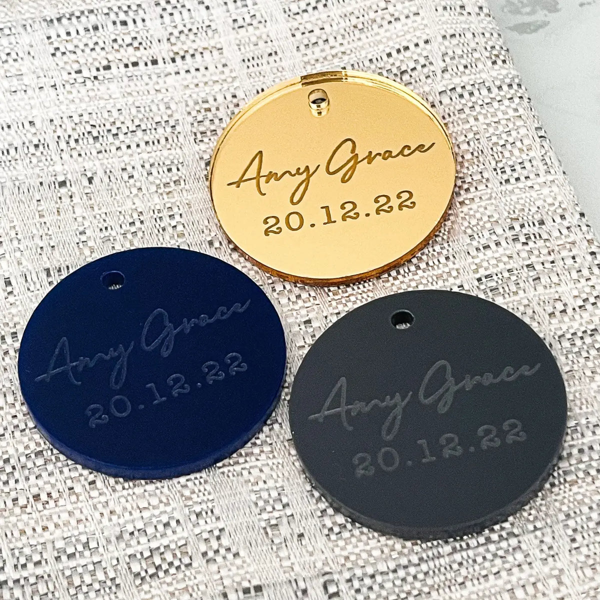 Personalised baking tag – engraved cake charms | luxury gift tags & cupcake toppers