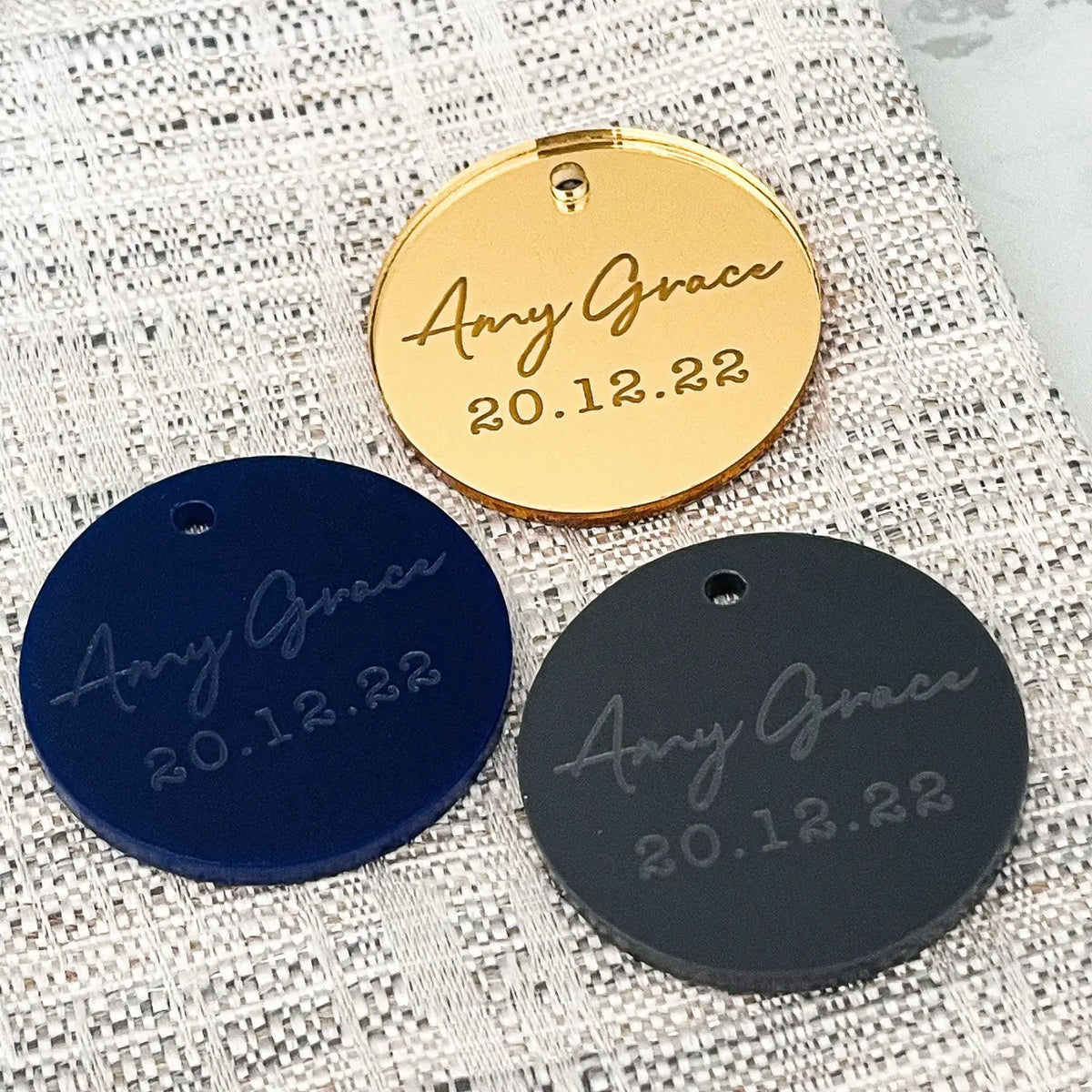Personalised baking tag – engraved cake charms | luxury gift tags & cupcake toppers