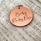Personalised baking tag – luxury engraved cake charms & mirror finish toppers