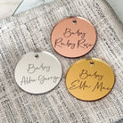 Personalised baking tag – luxury engraved cake charms & mirror finish toppers