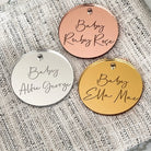 Personalised baking tag – luxury engraved cake charms & mirror finish toppers