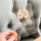 Personalised birthday card - luxury acrylic any age | custom 18th 21st 60th - sign