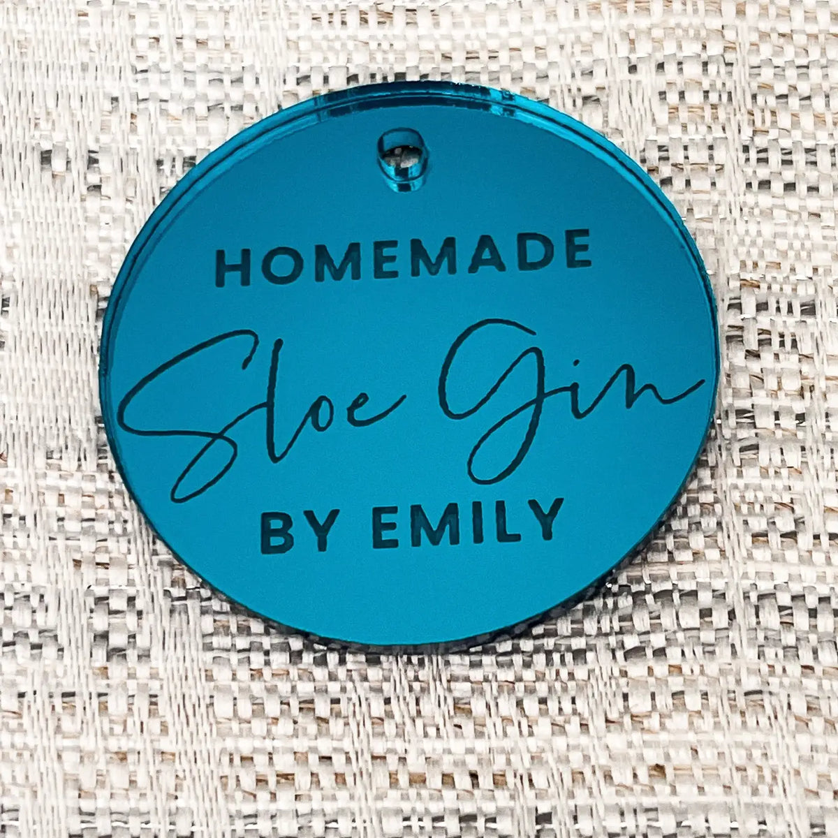 Personalised bottle labels - custom engraved tags for homemade sloe gin & cider