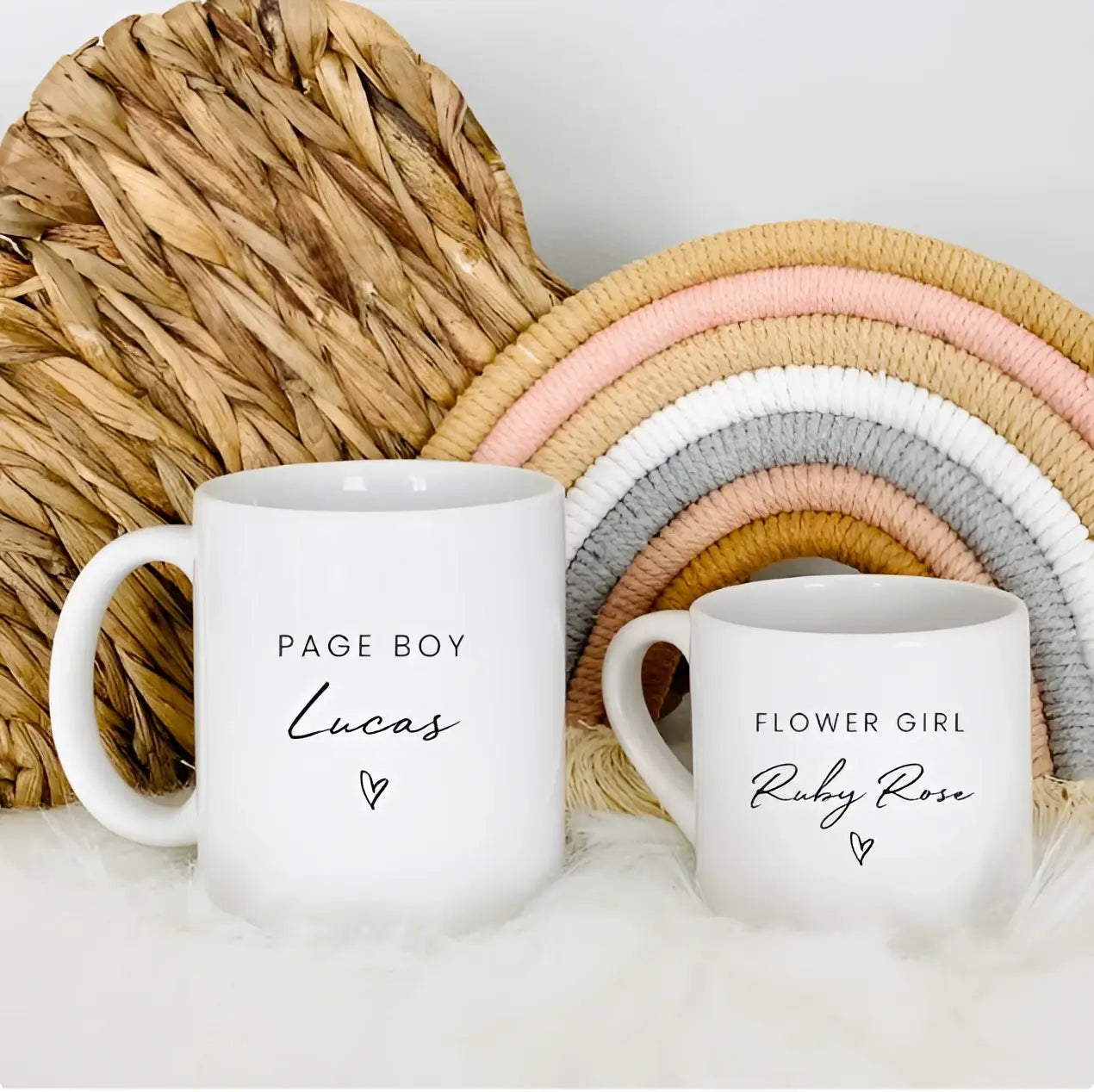 Personalised bridal mugs – luxury custom wedding | page boy gifts & flower girl keepsakes
