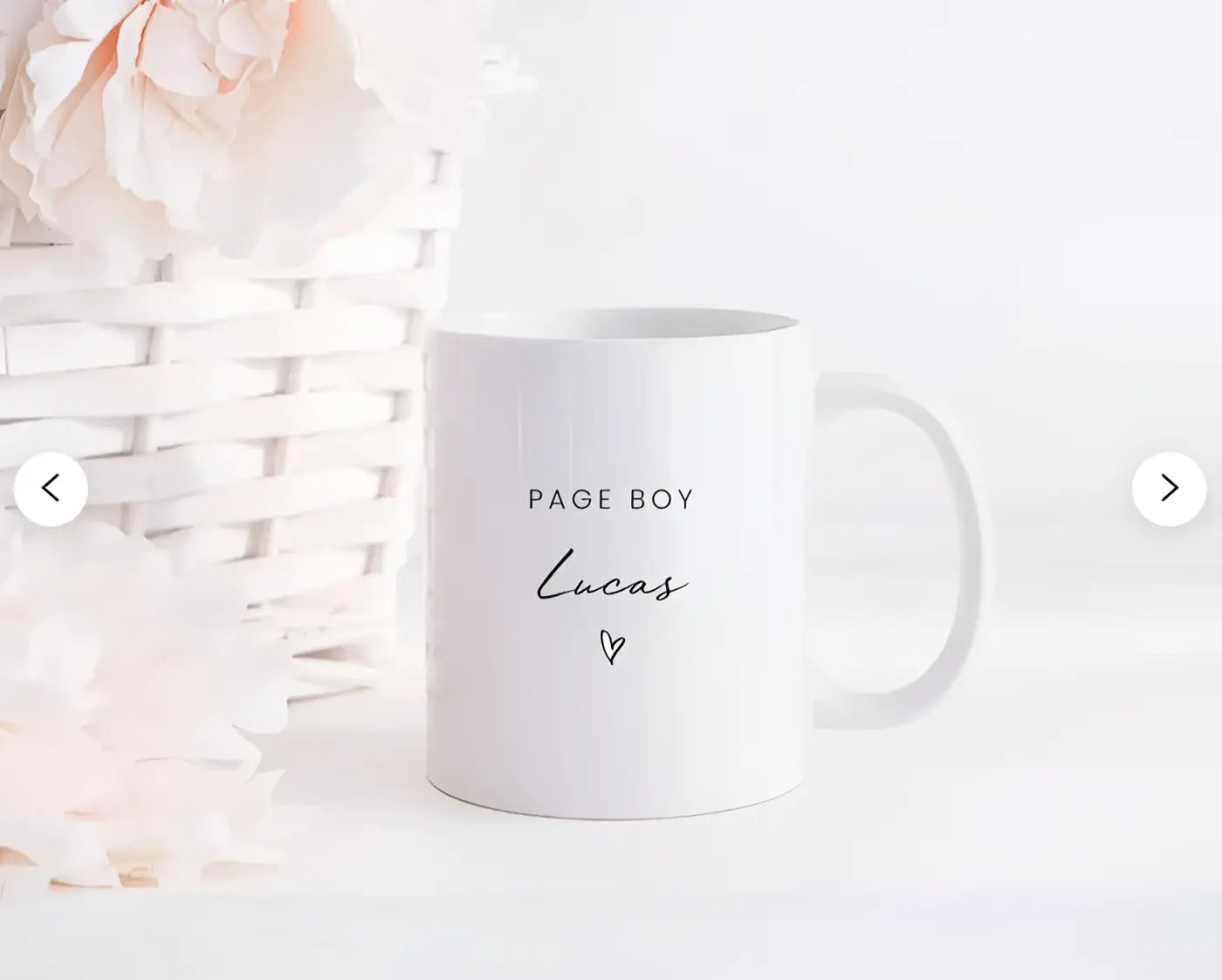 Personalised bridal mugs – luxury custom wedding | page boy gifts & flower girl keepsakes