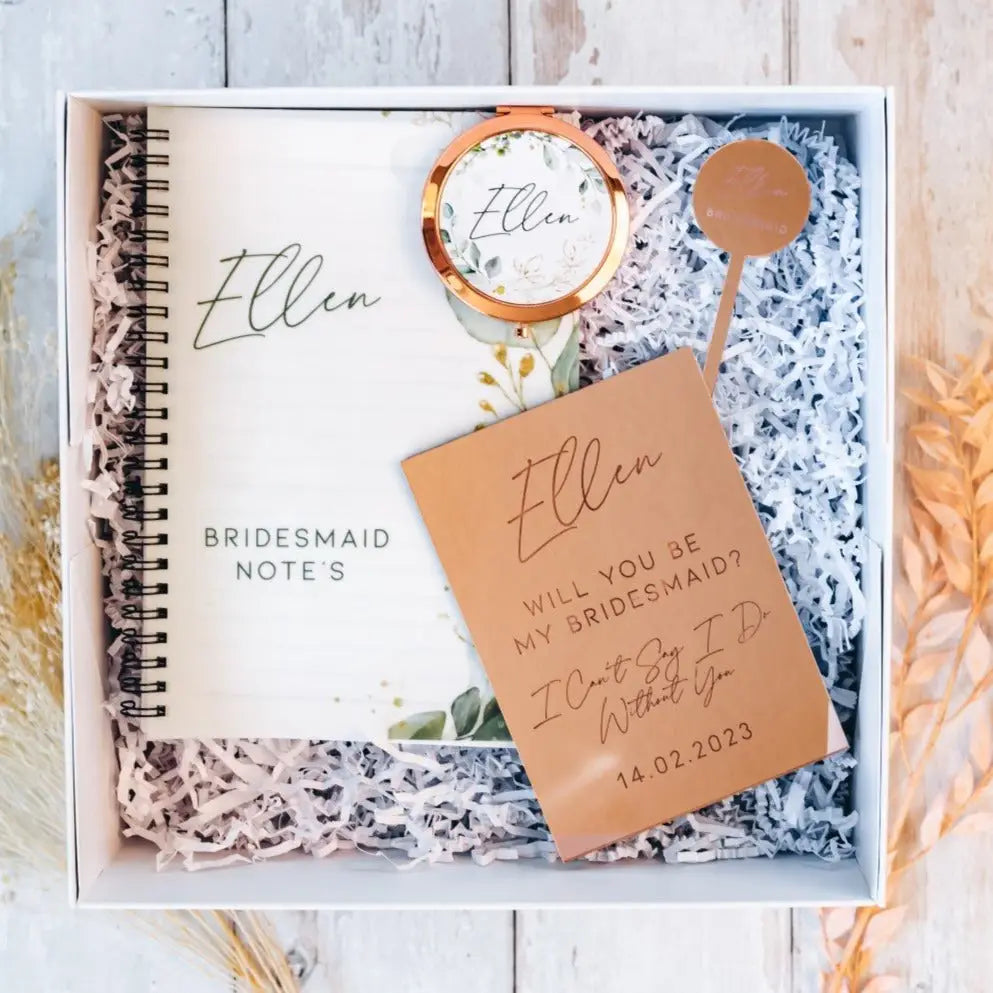 Personalised bridesmaid gift – luxury box & custom present uk
