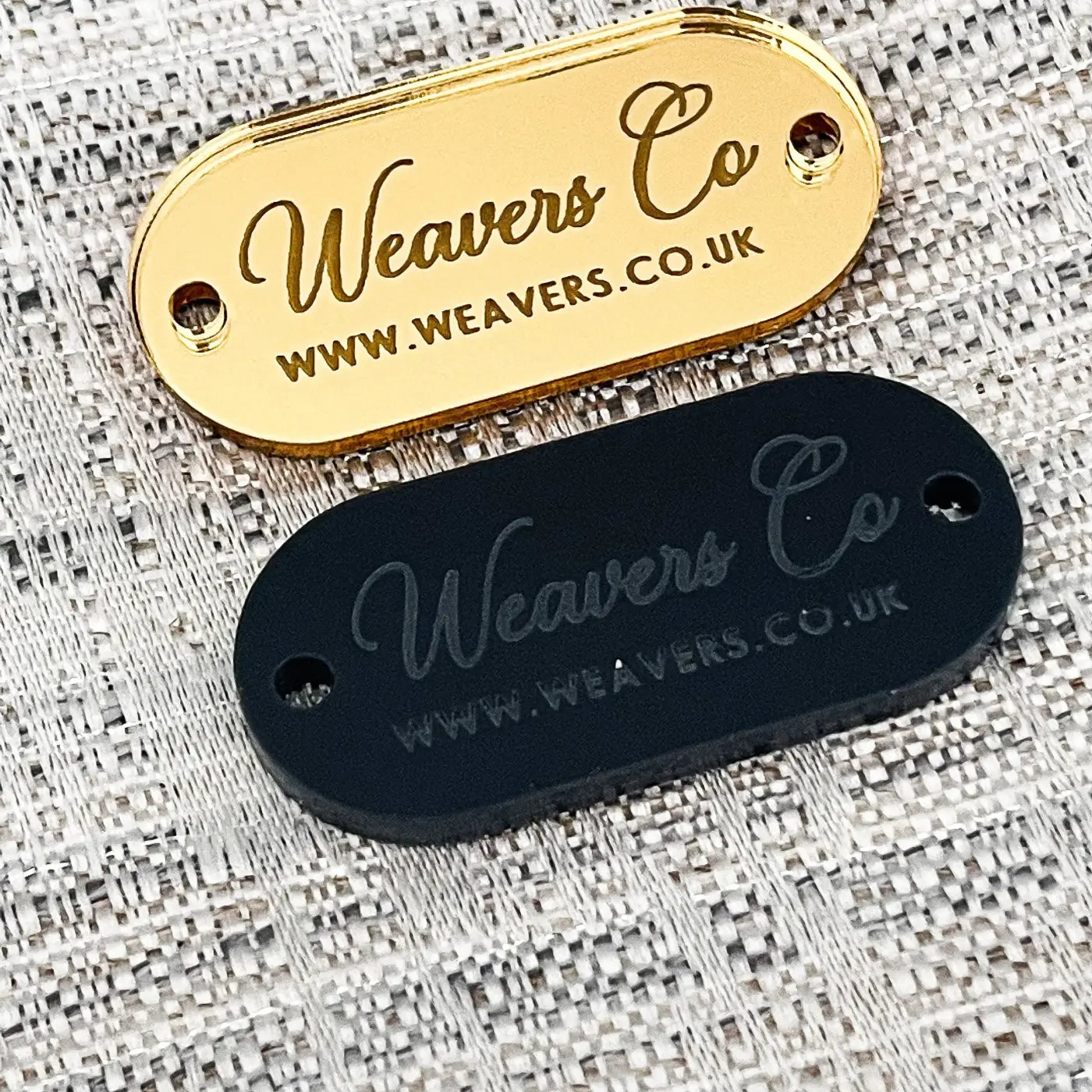 Personalised business tag | luxury mirror acrylic tags – custom logo labels