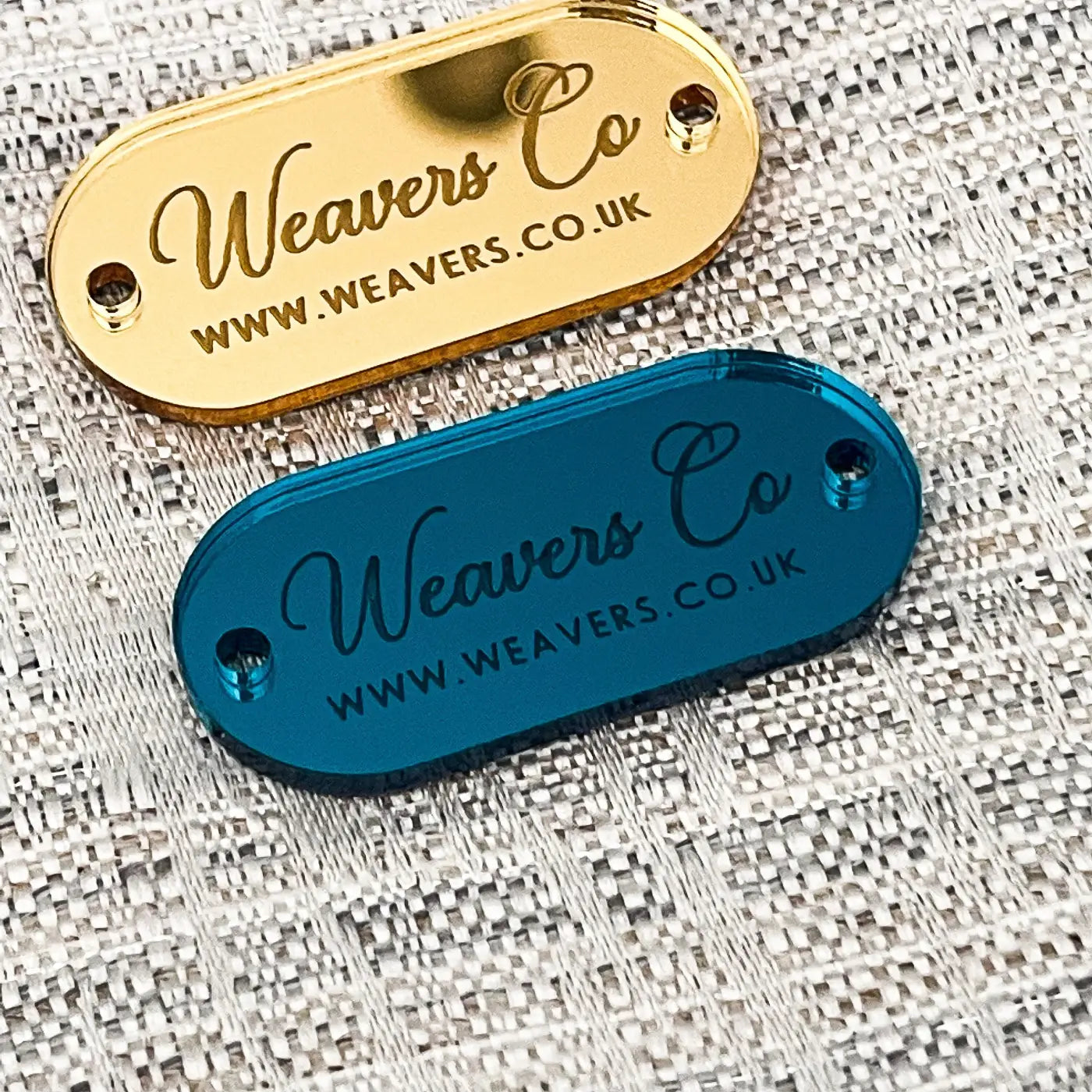 Personalised business tag | luxury mirror acrylic tags – custom logo labels