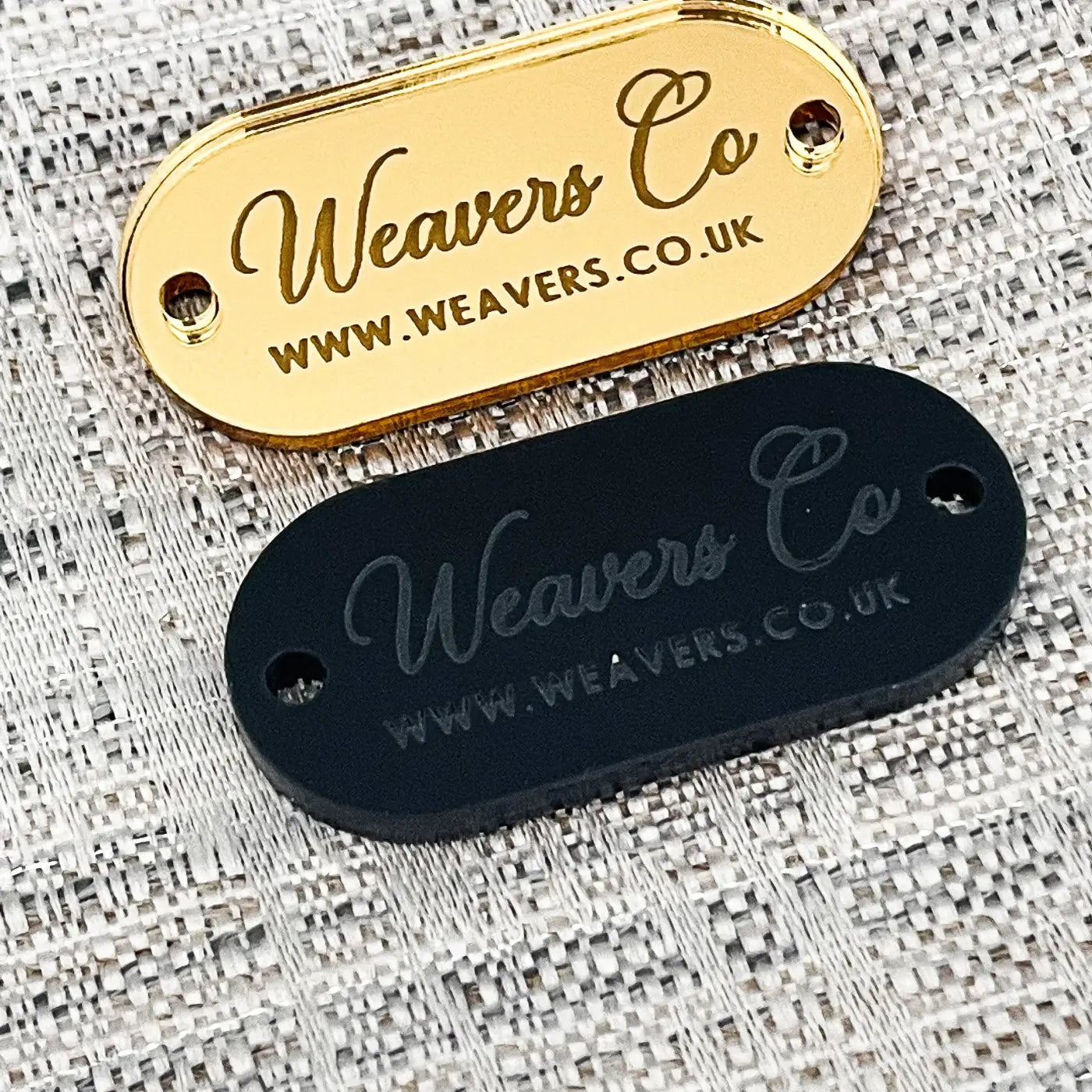 Personalised business tag | luxury mirror acrylic tags – custom logo labels