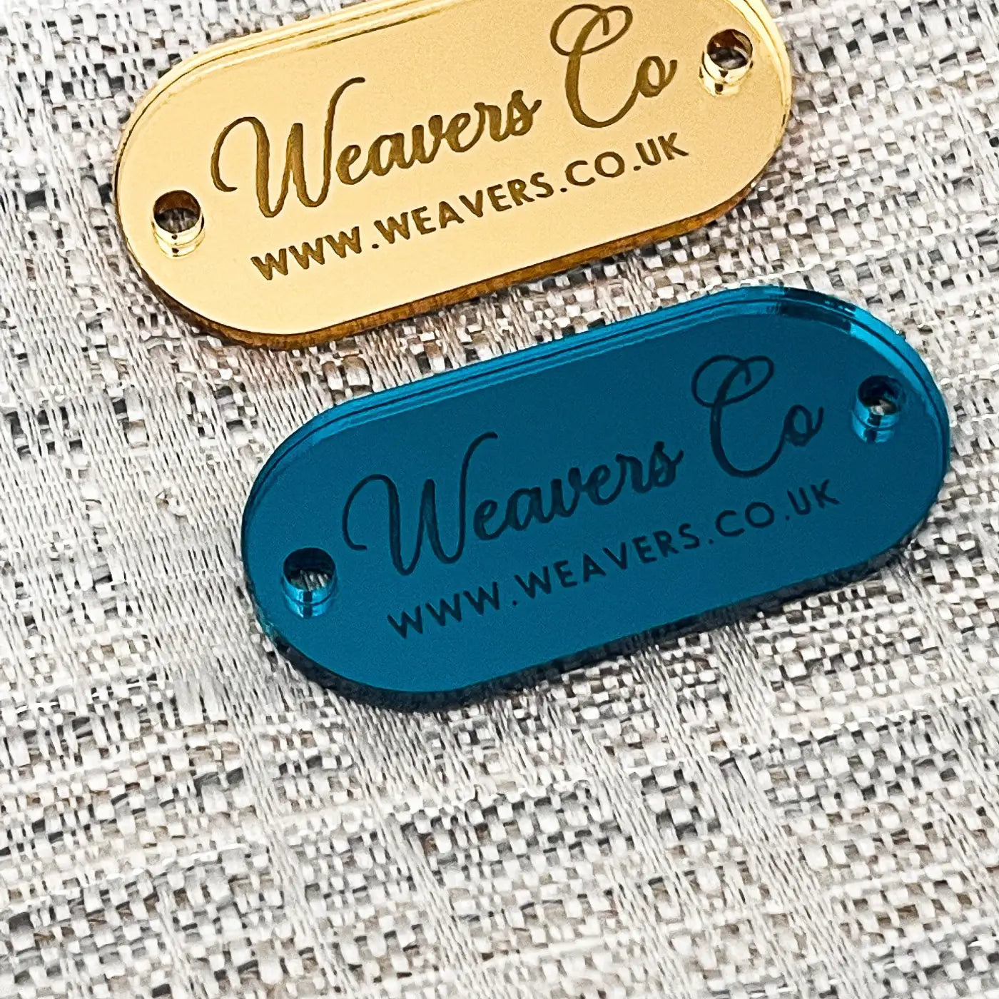 Personalised business tag | luxury mirror acrylic tags – custom logo labels