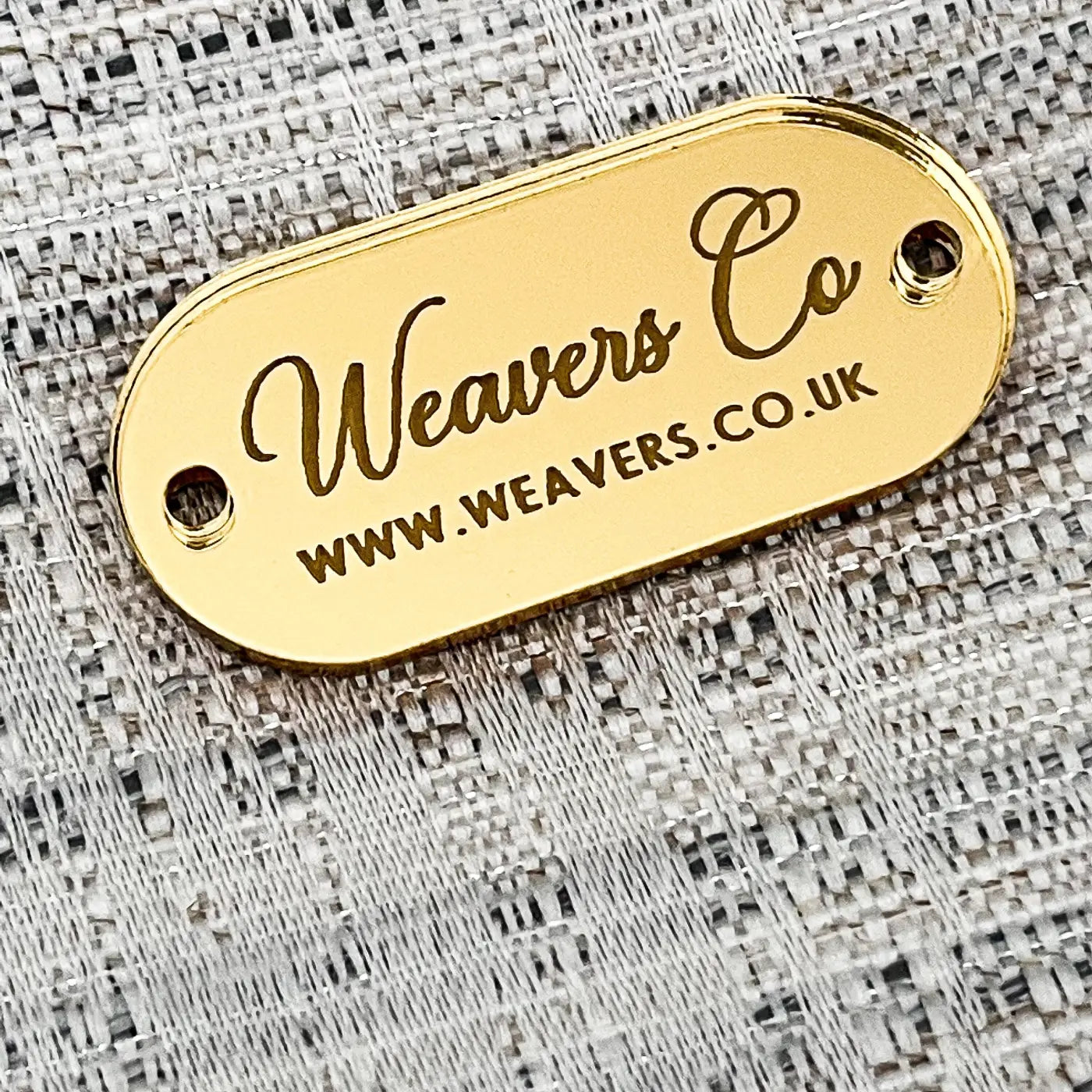Personalised business tag | luxury mirror acrylic tags – custom logo labels