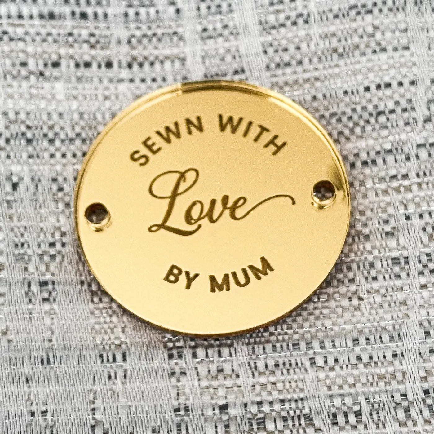 Personalised button tag – bespoke labels & custom sewing tags uk