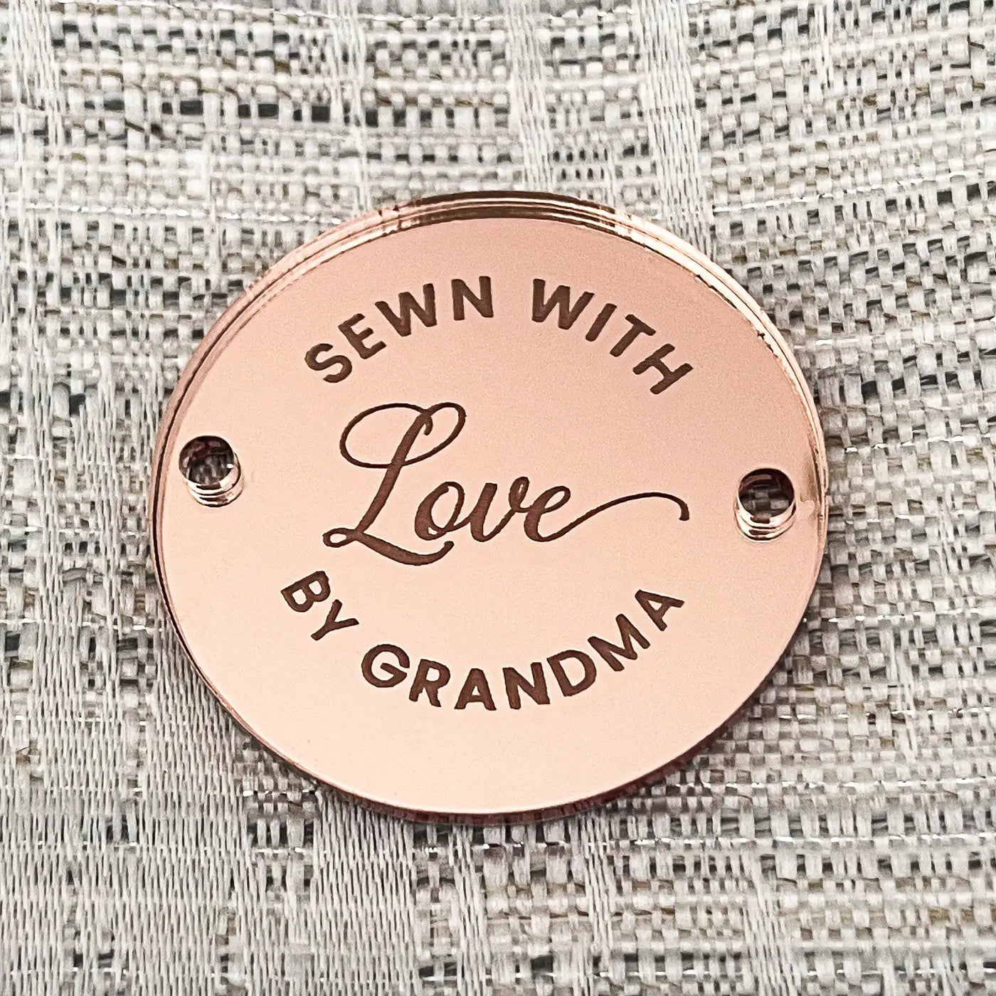 Personalised button tag – bespoke labels & custom sewing tags uk