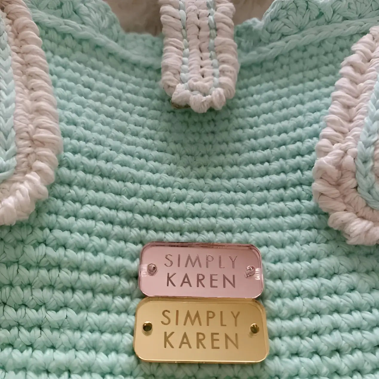 Personalised button tag – engraved wood buttons & acrylic gift tags for craft labels