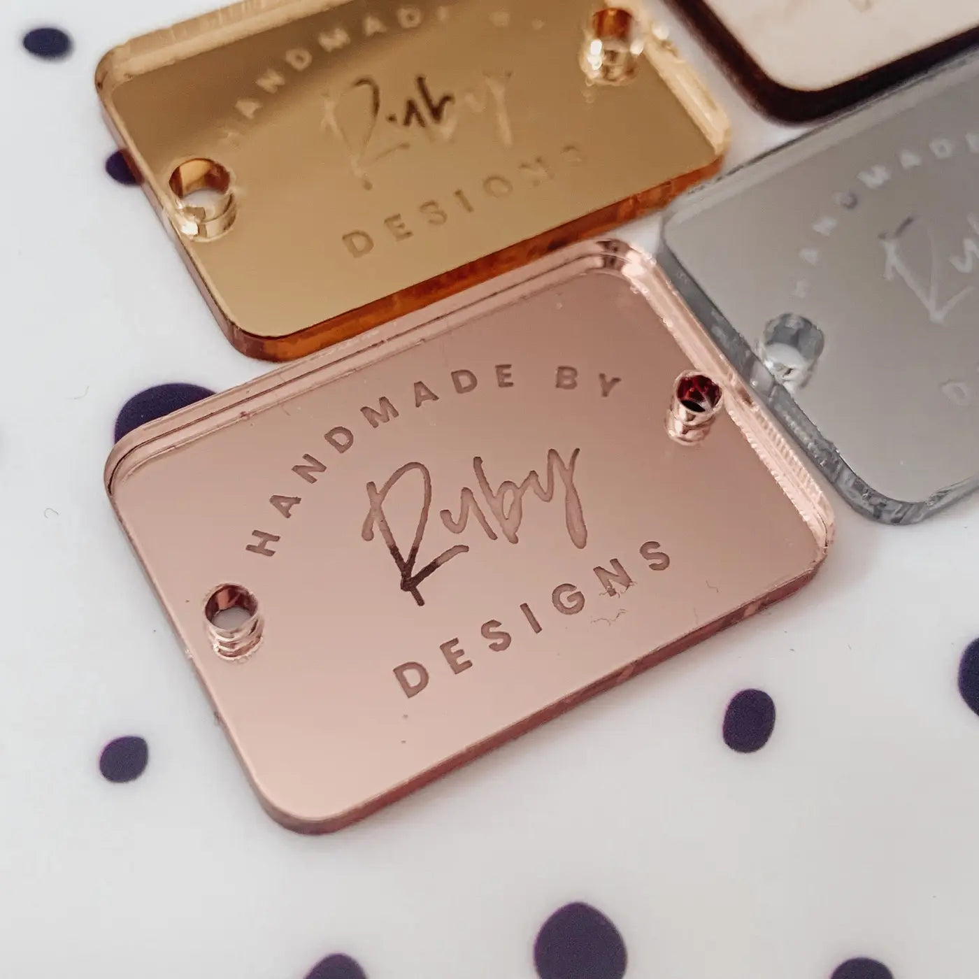Personalised button tag | engraved wood buttons & acrylic gift tags for craft labels