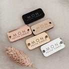 Personalised button tag – engraved wood buttons & acrylic gift tags for craft labels