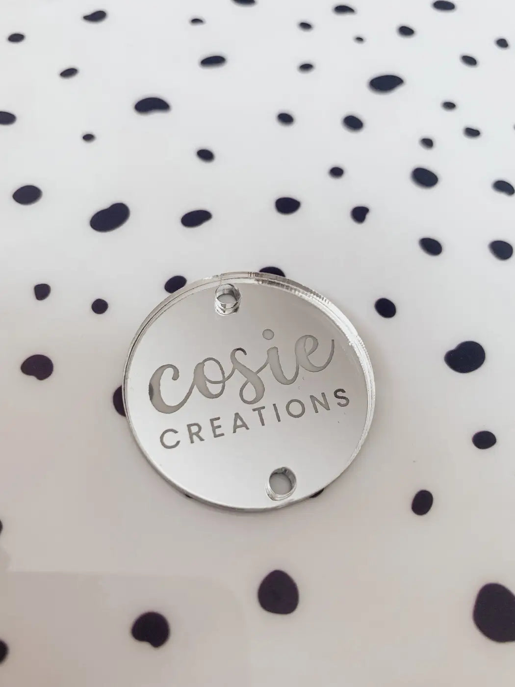 Personalised button tag – engraved wood buttons & acrylic tags for gifting