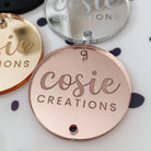 Personalised button tag – engraved wood buttons & acrylic tags for gifting