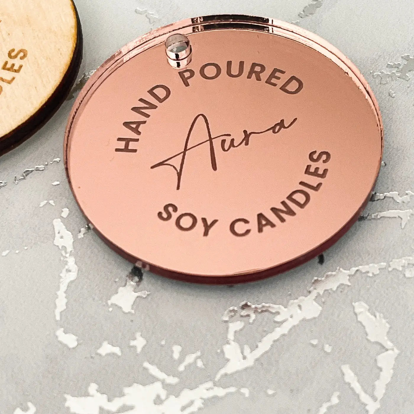 Personalised button tags – luxury product labels | precision cut custom crafting