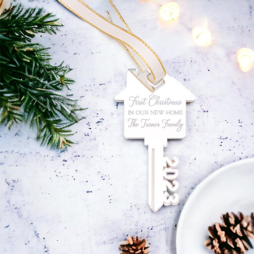 Personalised couples Christmas bauble for Christmas tree decorations