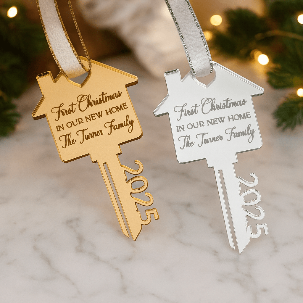 Personalised couples Christmas bauble for Christmas tree decorations