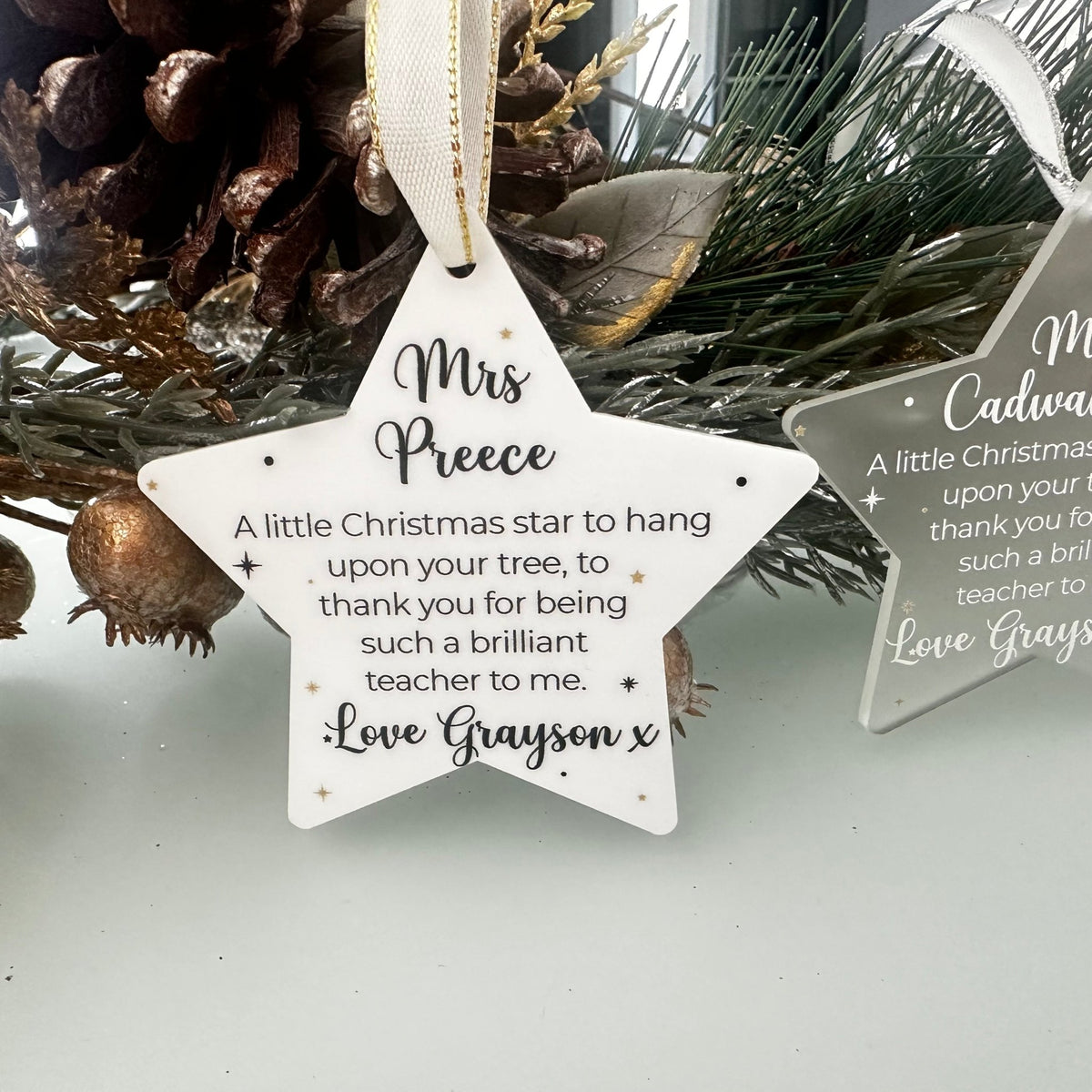 Personalised Christmas Bauble for Christmas tree decorations
