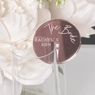 Personalised drinks charms – luxury hen party accessories | custom acrylic