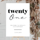 Personalised event sign – luxury 21st birthday welcome | foamboard display