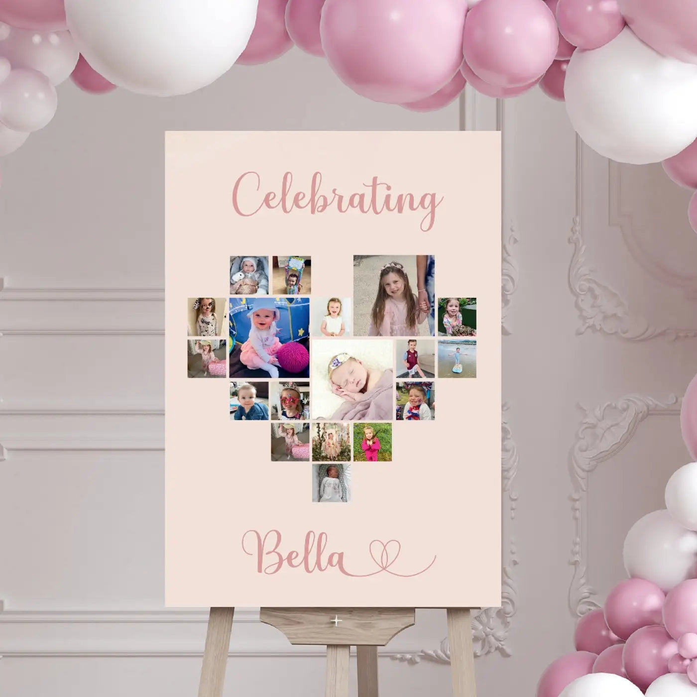 Personalised event sign – luxury birthday party & custom poster display