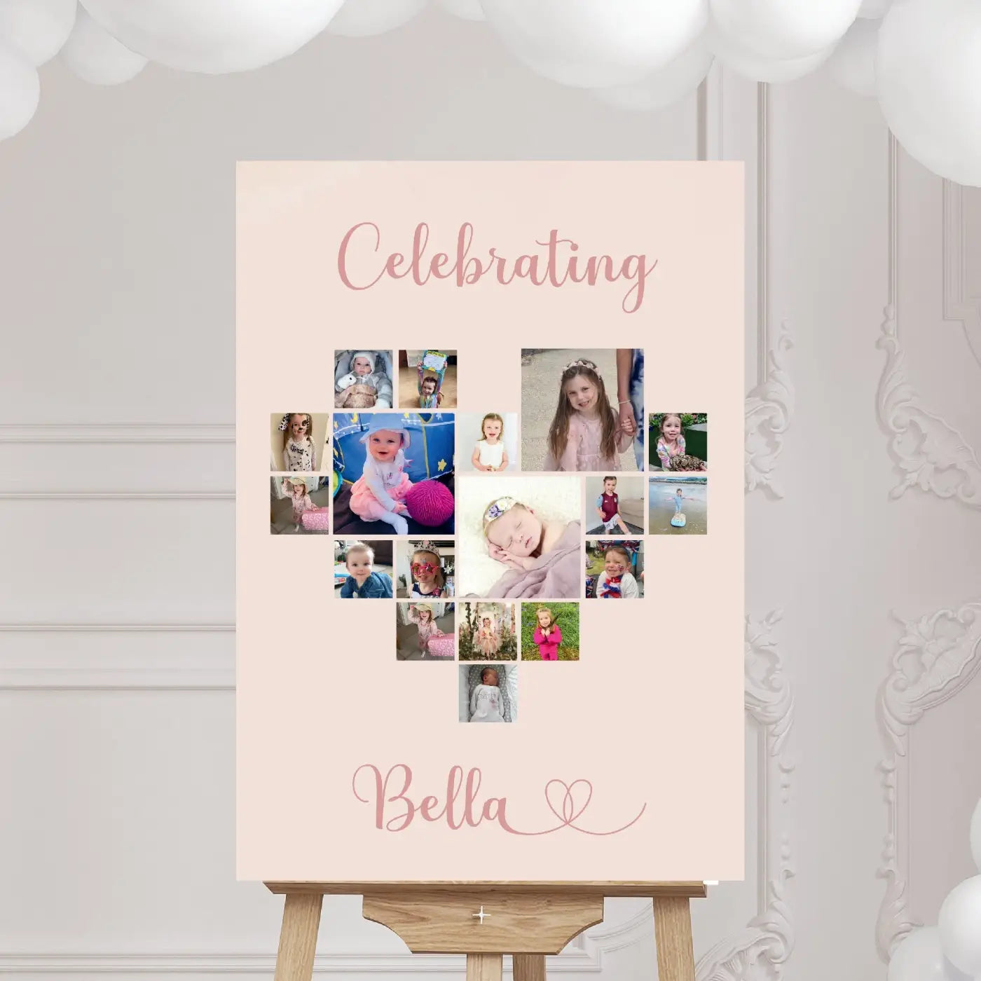 Personalised event sign – luxury birthday party & custom poster display