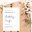 Personalised event sign | luxury birthday party - custom welcome board