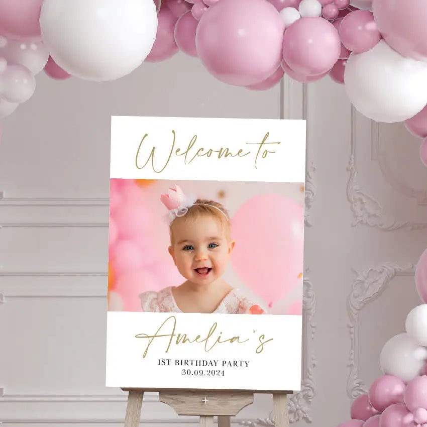 Personalised event sign – luxury birthday party with premium foamboard matte finish