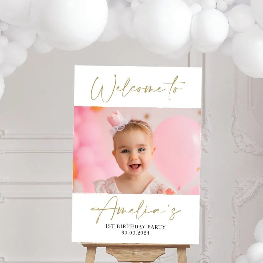Personalised event sign – luxury birthday party with premium foamboard matte finish