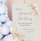 Personalised event sign - luxury christening welcome | matte finish foamboard