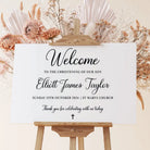Personalised event sign | luxury christening welcome on custom foamboard
