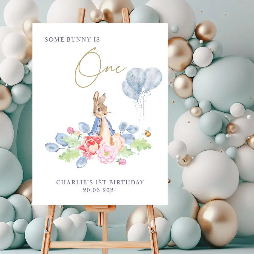 Personalised event sign – luxury custom birthday party for children’s 1st celebration