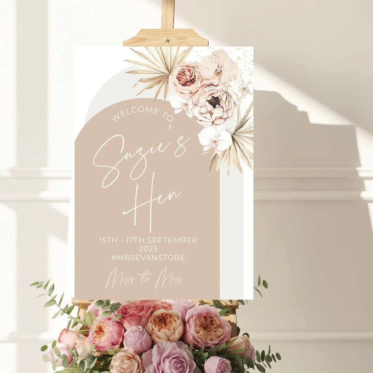 Personalised event sign – luxury custom foamboard welcome party uk