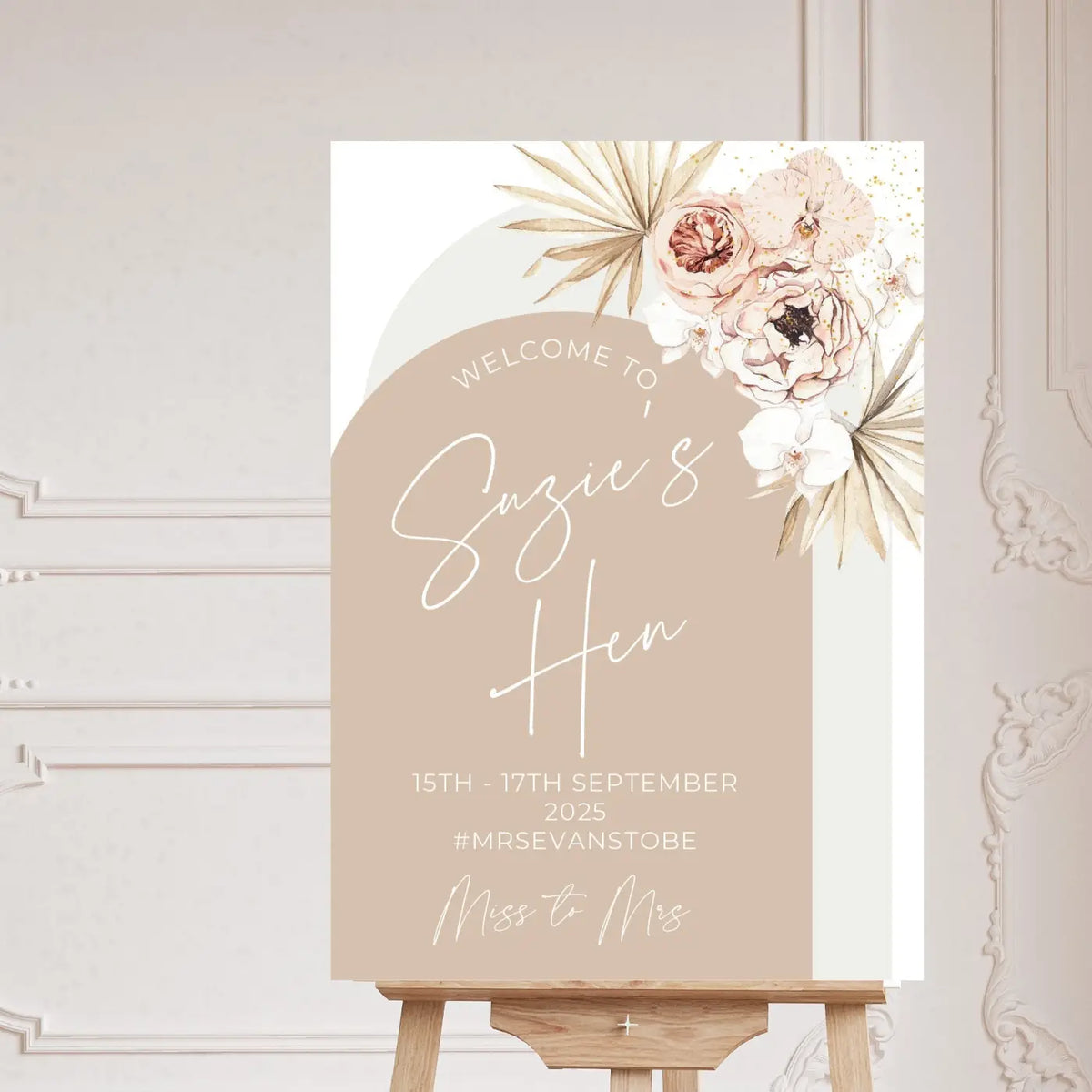 Personalised event sign – luxury custom foamboard welcome party uk