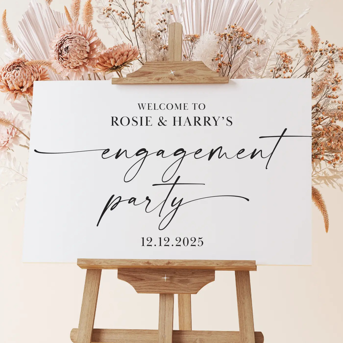 Personalised event sign – luxury foamboard welcome party with matte finish