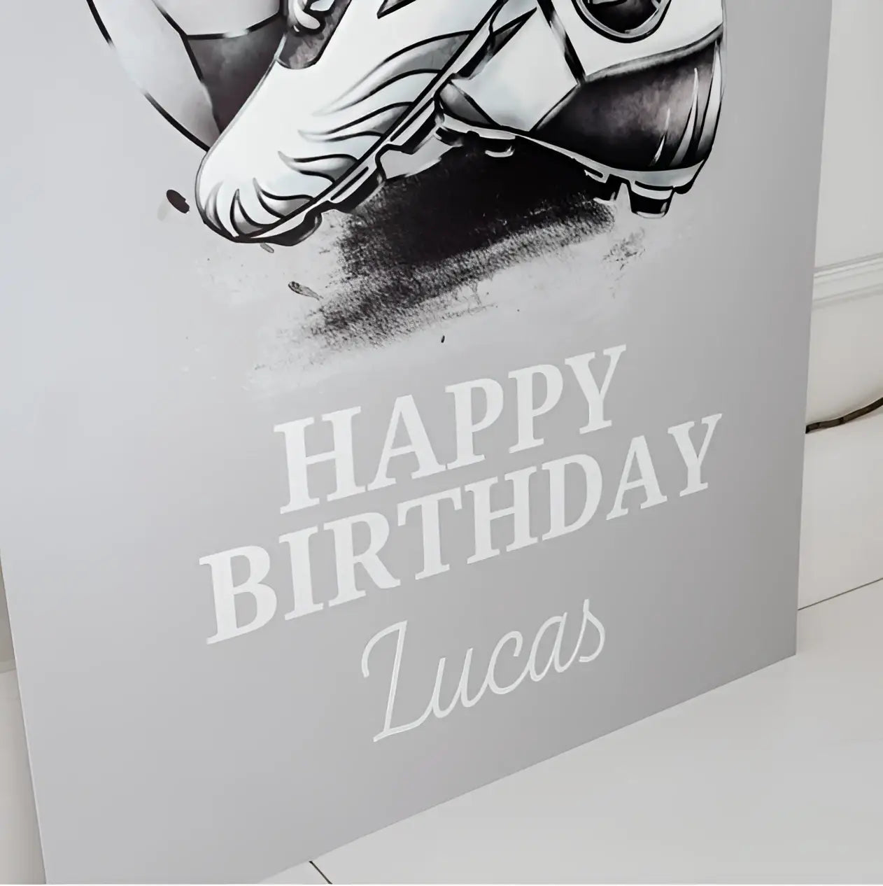 Personalised event sign - luxury football birthday party signage | custom name decor