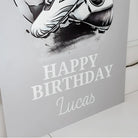 Personalised event sign - luxury football birthday party signage | custom name decor