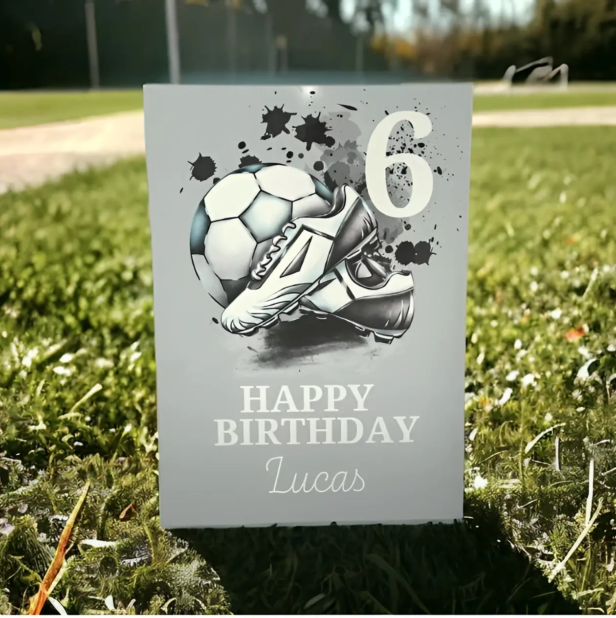 Personalised event sign - luxury football birthday party signage | custom name decor