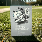 Personalised event sign - luxury football birthday party signage | custom name decor