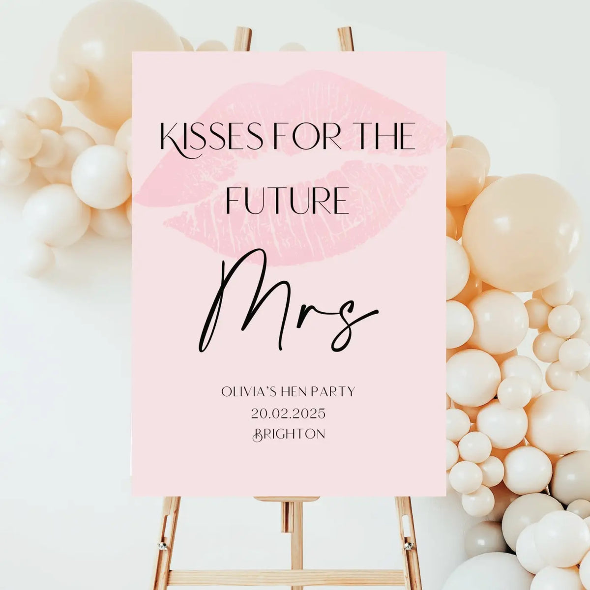 Personalised event sign – luxury hen party welcome board | foamboard