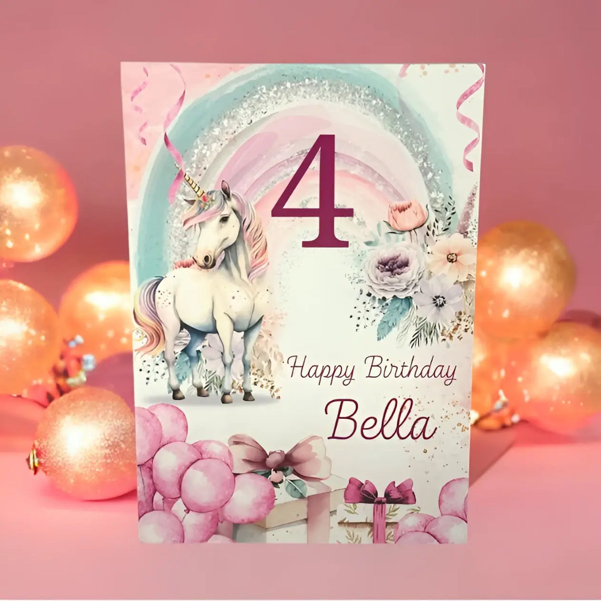 Personalised event sign – luxury unicorn party decor | birthday