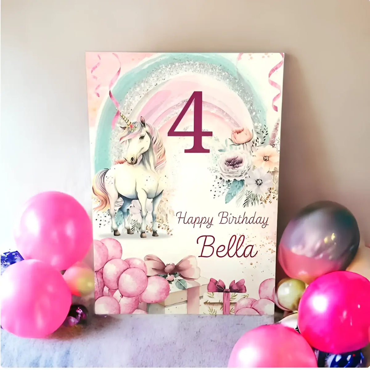 Personalised event sign – luxury unicorn party decor | birthday