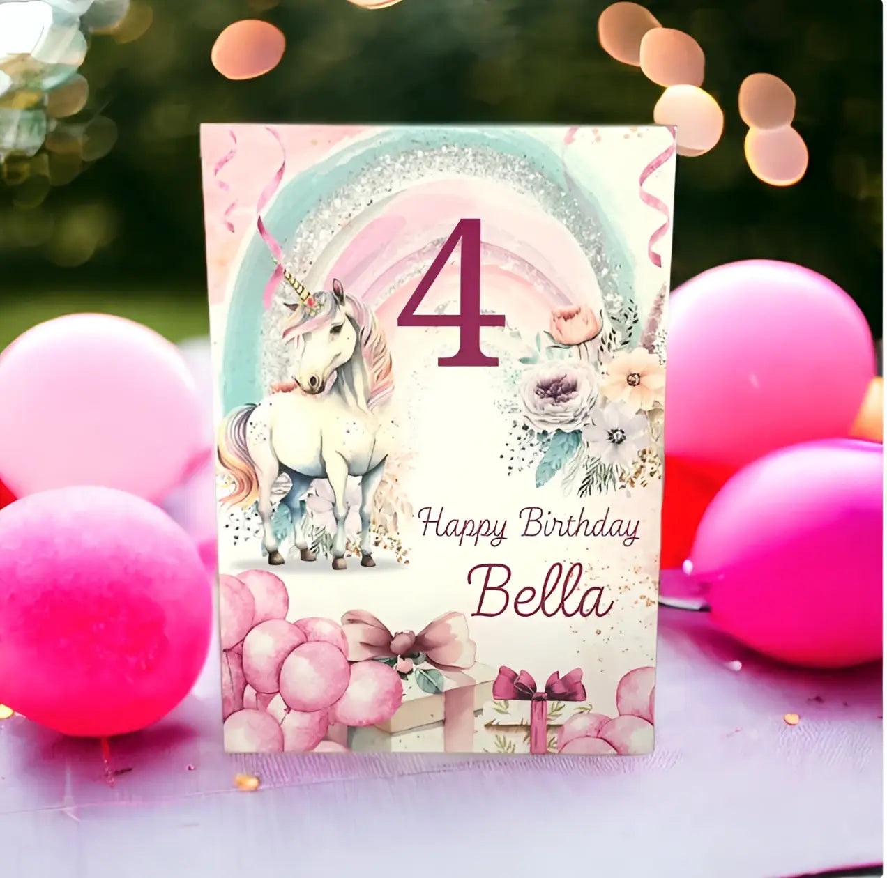 Personalised event sign – luxury unicorn party decor | birthday