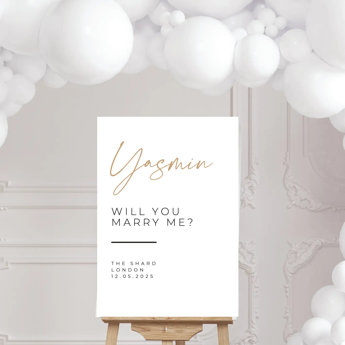 Personalised event sign – luxury wedding ceremony | custom printed foamboard