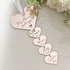 Personalised heart decoration – luxury acrylic decor with custom text & precision cut ornament