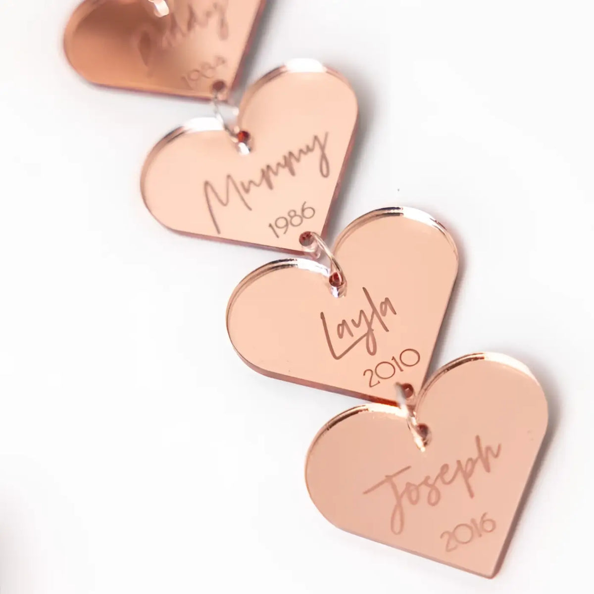 Personalised heart decoration – luxury hanging ornament with custom engraving